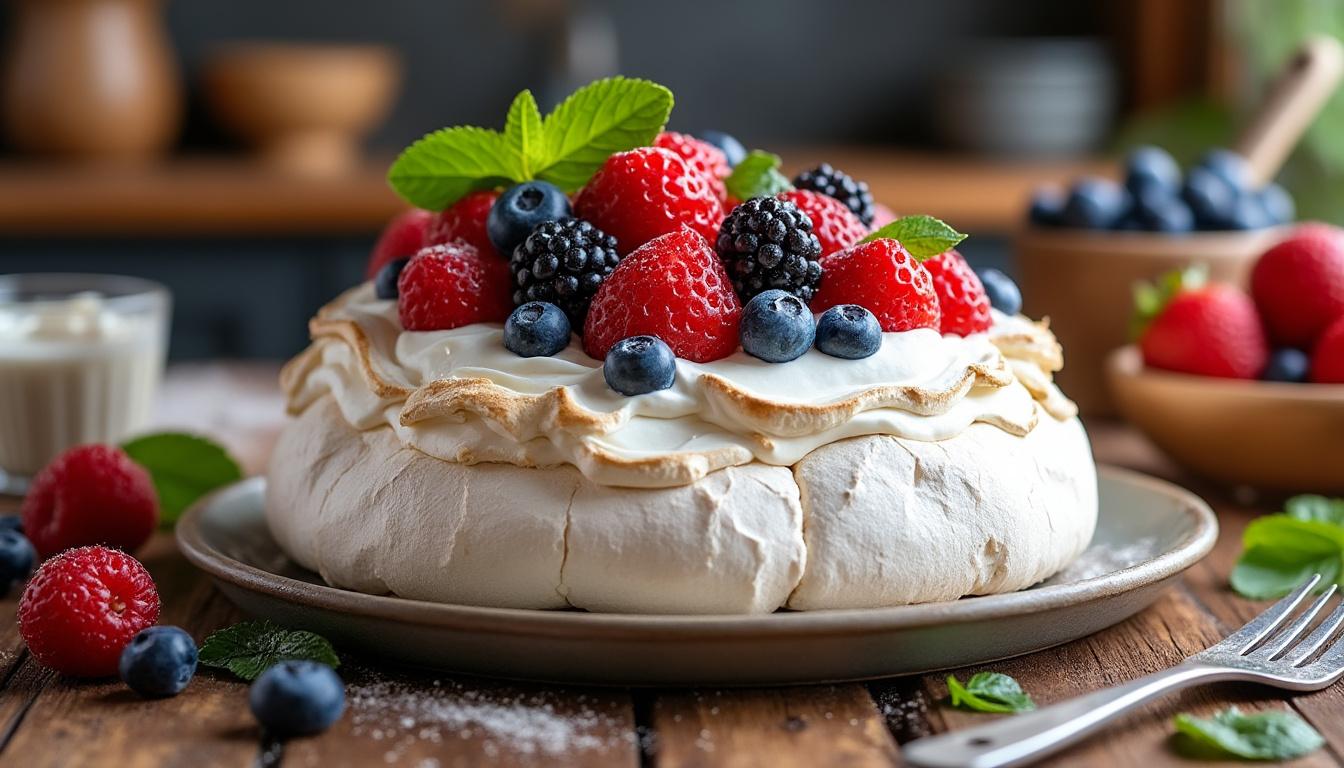 Pavlova parfaite : légère et croquante à la maison