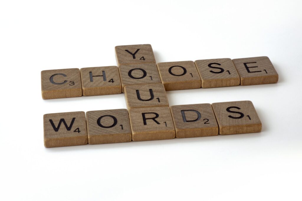 Choose your words tiles