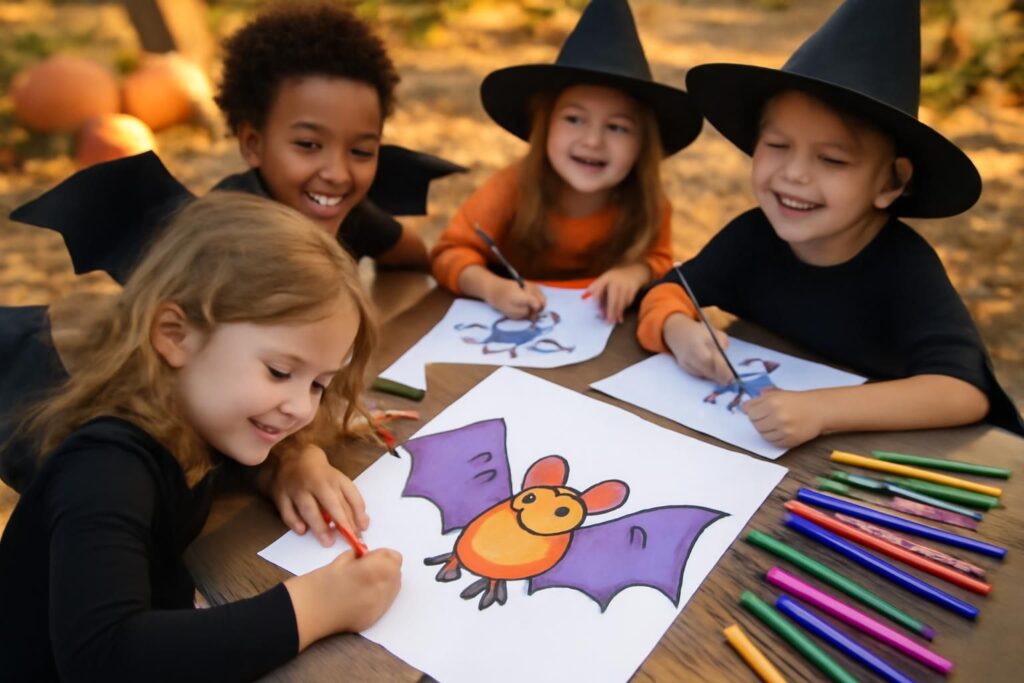 découvrez 5 idées créatives de coloriage de chauve-souris pour amuser les enfants pendant halloween. activités ludiques et décorations effrayantes garanties !