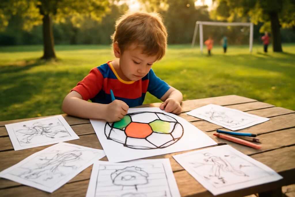 découvrez comment le coloriage de footballeur peut stimuler la créativité des enfants passionnés de football tout en s'amusant avec leur ballon rond préféré.