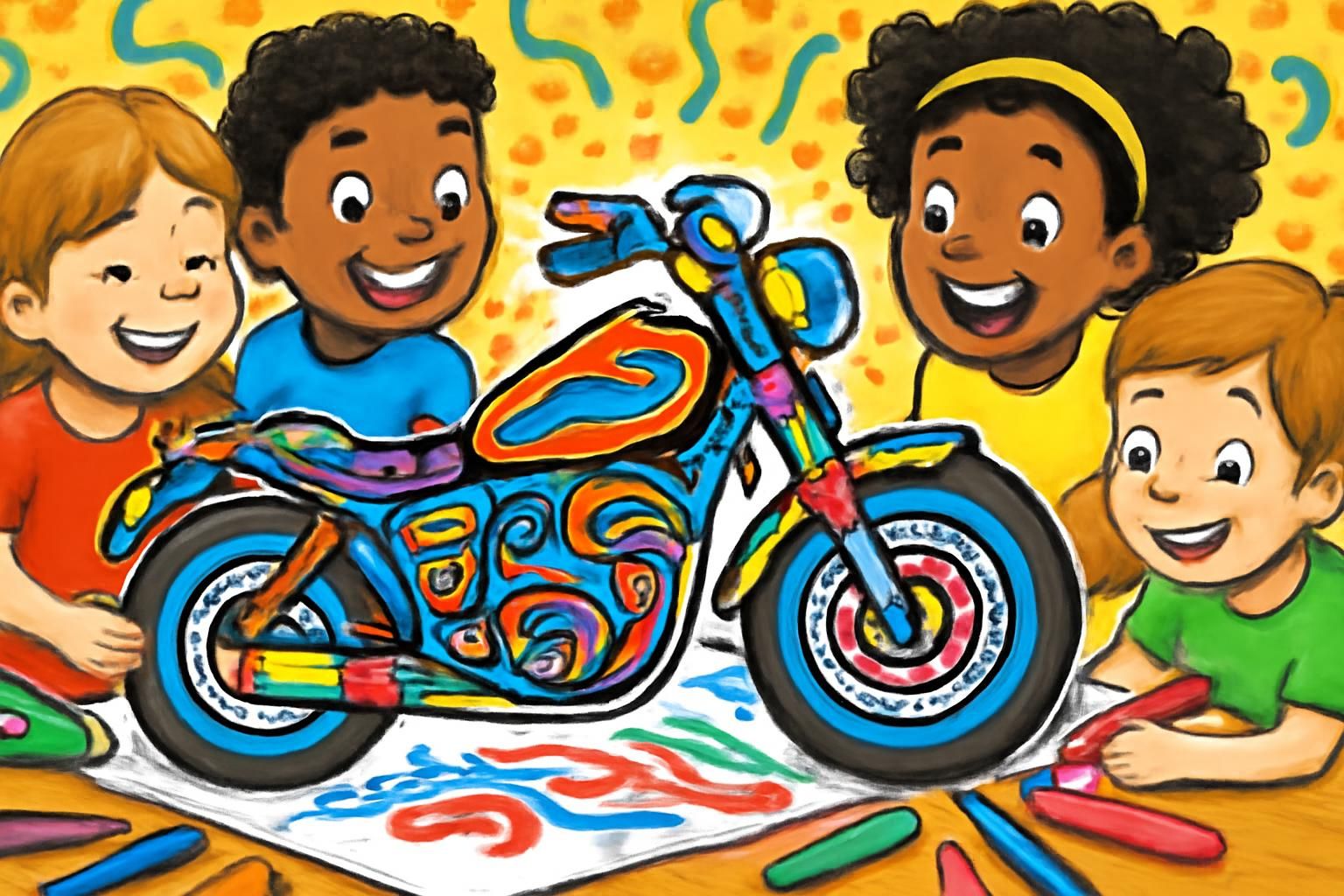 découvrez notre collection de motos à colorier, des dessins amusants et éducatifs pour stimuler la créativité et l'imagination des enfants.