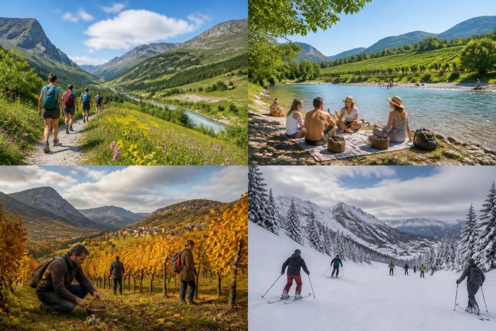 découvrez les activités incontournables à die et ses environs, adaptées à chaque saison et aux conditions météo, pour profiter pleinement de votre séjour toute l'année.
