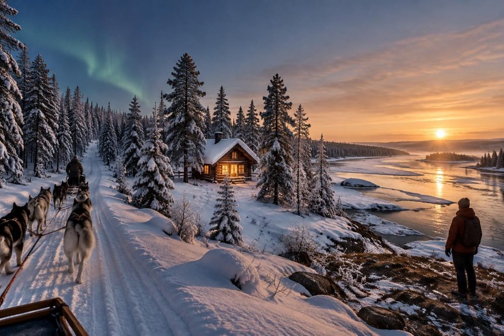 découvrez que faire à rovaniemi en hiver et au printemps : aurores boréales, activités dans la nature et expériences incontournables en laponie.