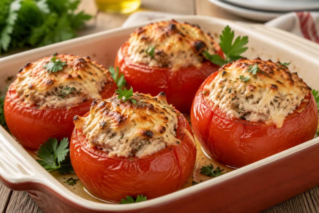 découvrez nos recettes savoureuses de tomates farcies au thon, gratinées au four avec du fromage frais ou de la mayonnaise. faciles à préparer et pleines de goût !